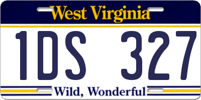 WV license plate 1DS327