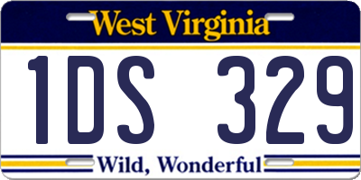 WV license plate 1DS329