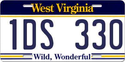 WV license plate 1DS330