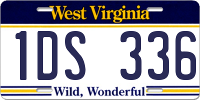 WV license plate 1DS336