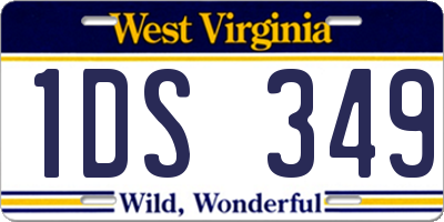 WV license plate 1DS349