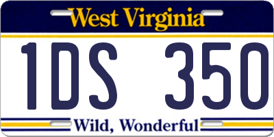 WV license plate 1DS350