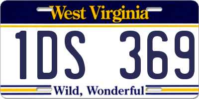 WV license plate 1DS369