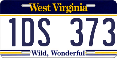 WV license plate 1DS373