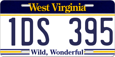 WV license plate 1DS395