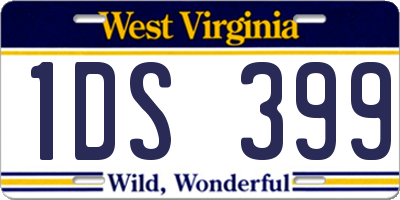 WV license plate 1DS399