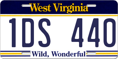 WV license plate 1DS440