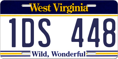 WV license plate 1DS448