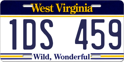 WV license plate 1DS459