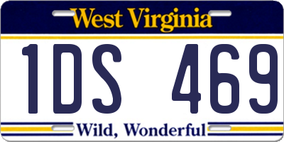 WV license plate 1DS469
