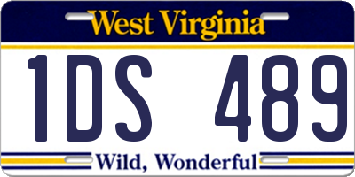 WV license plate 1DS489