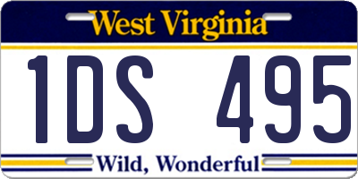 WV license plate 1DS495
