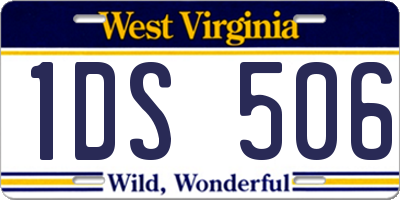 WV license plate 1DS506