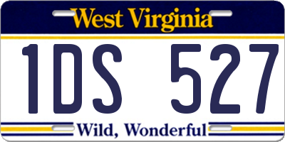 WV license plate 1DS527