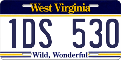 WV license plate 1DS530
