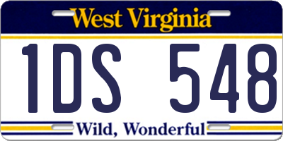 WV license plate 1DS548