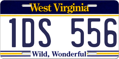 WV license plate 1DS556
