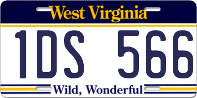 WV license plate 1DS566