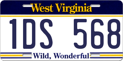 WV license plate 1DS568