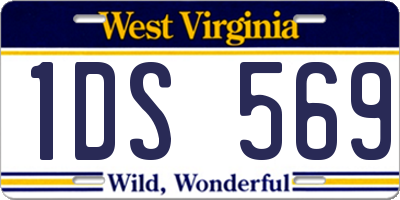 WV license plate 1DS569