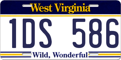 WV license plate 1DS586