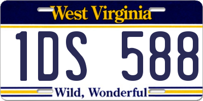 WV license plate 1DS588