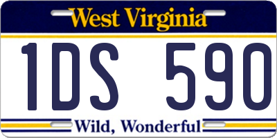WV license plate 1DS590