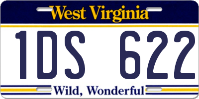 WV license plate 1DS622