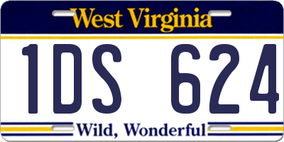 WV license plate 1DS624