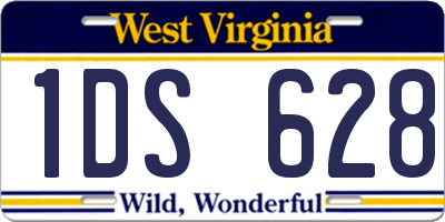 WV license plate 1DS628