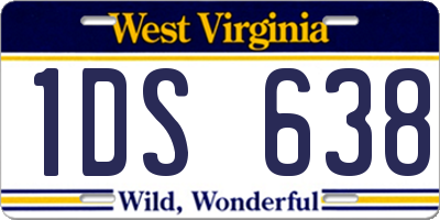 WV license plate 1DS638