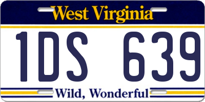 WV license plate 1DS639