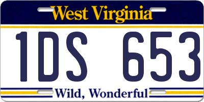 WV license plate 1DS653