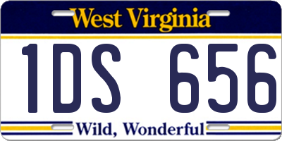 WV license plate 1DS656