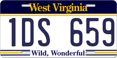 WV license plate 1DS659