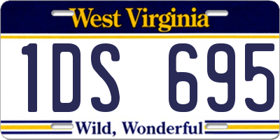 WV license plate 1DS695
