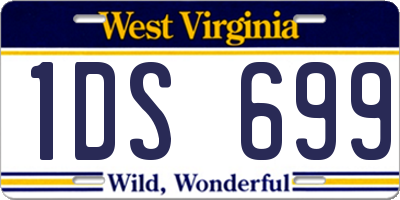 WV license plate 1DS699