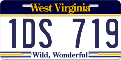 WV license plate 1DS719