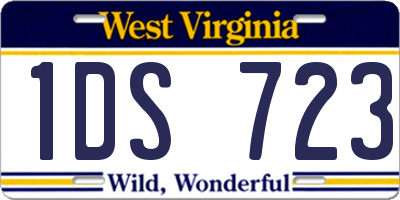 WV license plate 1DS723