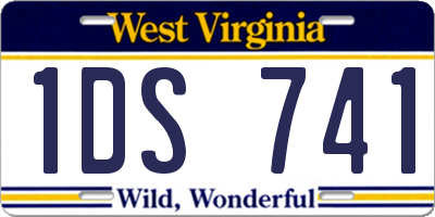 WV license plate 1DS741