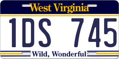 WV license plate 1DS745