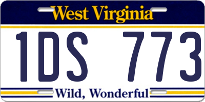 WV license plate 1DS773
