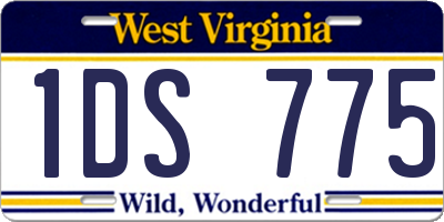 WV license plate 1DS775