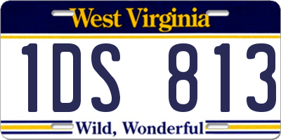 WV license plate 1DS813