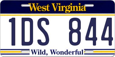 WV license plate 1DS844