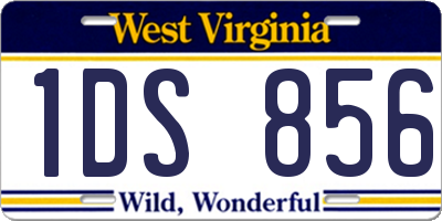 WV license plate 1DS856