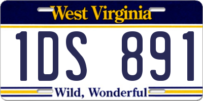 WV license plate 1DS891