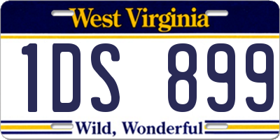 WV license plate 1DS899