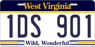 WV license plate 1DS901