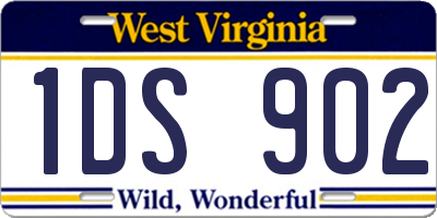 WV license plate 1DS902